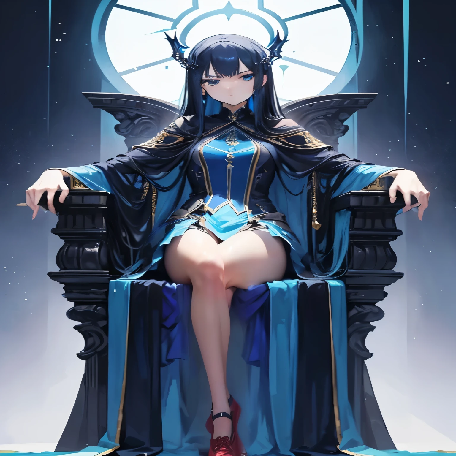 redraw her legs, so that they are crossed nicely.