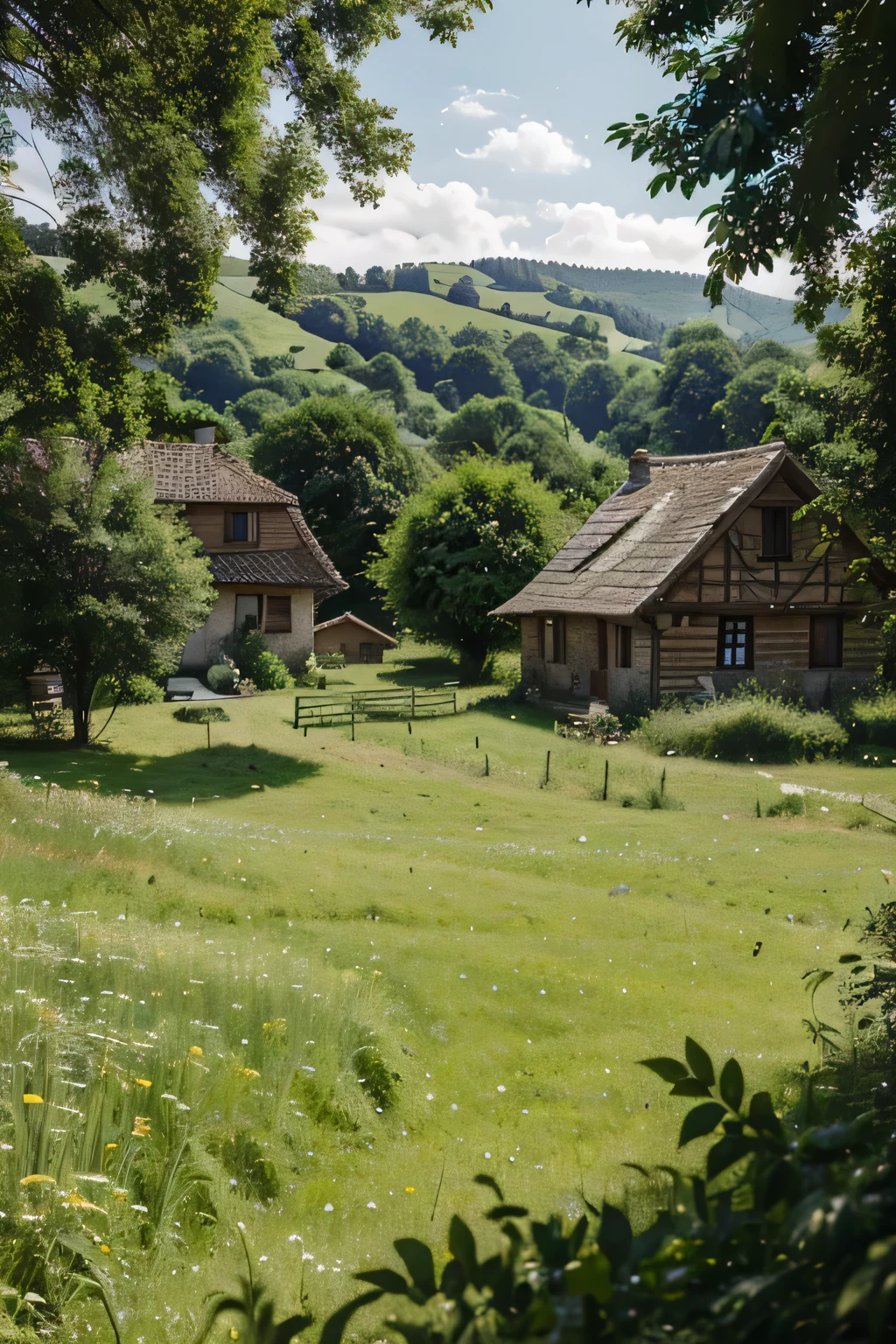 In a small village surrounded by green meadows and lush forests,