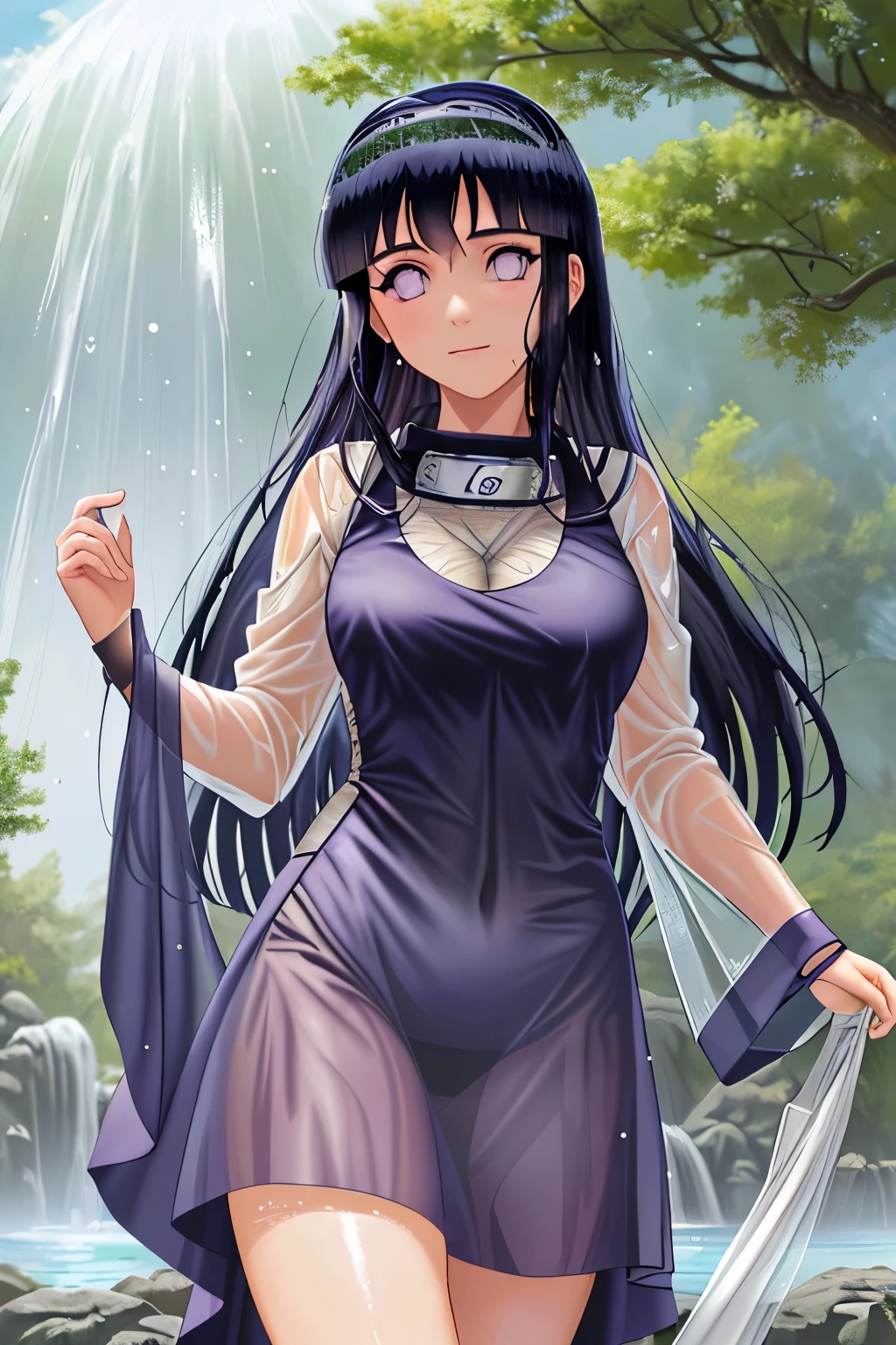 Masterpiece, ultra-detailed, Hinata wearing a see-through wet dress revealing her body, solo,
Obra maestra, Ultradetallado, Hinata usando vestido transparente mojado que revela su cuerpo, sola,
(High resolution image of Hinata wearing a see-through wet dress that reveals her entire body, alone.)