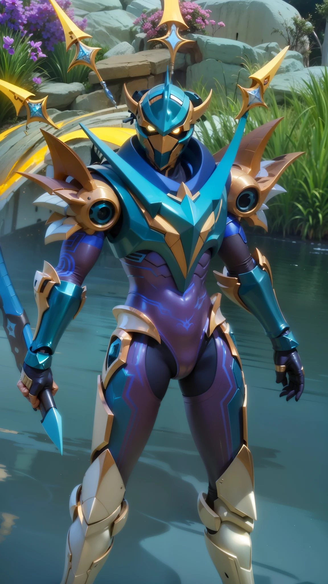 a close up of a person in a costume with a sword, sliver ice color reflected armor, draconic looking armor, energetic varia suit, cyber fight armor, intricate assasin mecha armor, tane skin, epic paladin armor, chrome outfit, water armor, shiny hi tech armor, clothed in ethereal battle armor, scarab reploid, shiny armor, 8k, ultra hd, ultra detailed texture, hyper realistic, masterpiece, detailed texture, detailed face, detailed skin, detailed lighting, (photorealistic:1.5), best quality, beautiful lighting, cinematic lighting, professional lighting, ultra highres, realistic, high quality, (realskin:1.5), extremely detailed, finely detail, ultra-detailed