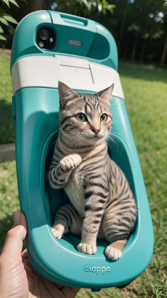 crie uma imagem para walppaper para smartphone de gatinho fofinho