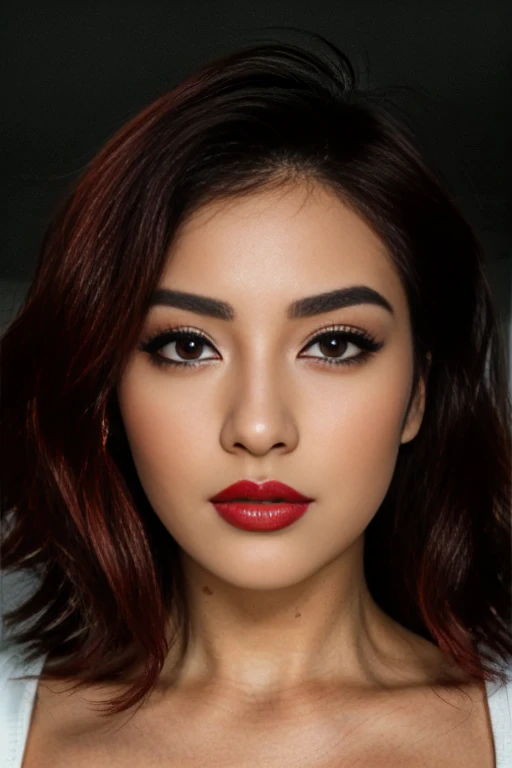 High Definition, (mejor detalle) (Mejor calidad), Mujer pelirroja posando para una foto con pelo largo rojo y vestido verde, madura y hermosa, luz y sombra naturales