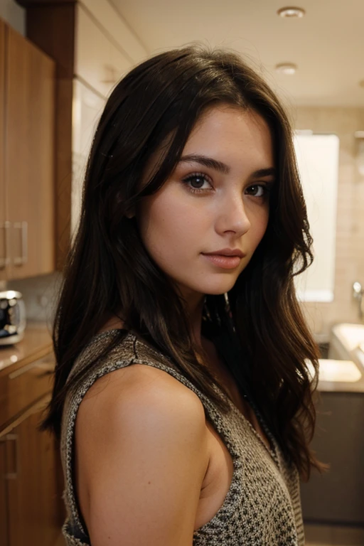 beautiful woman with brown hair