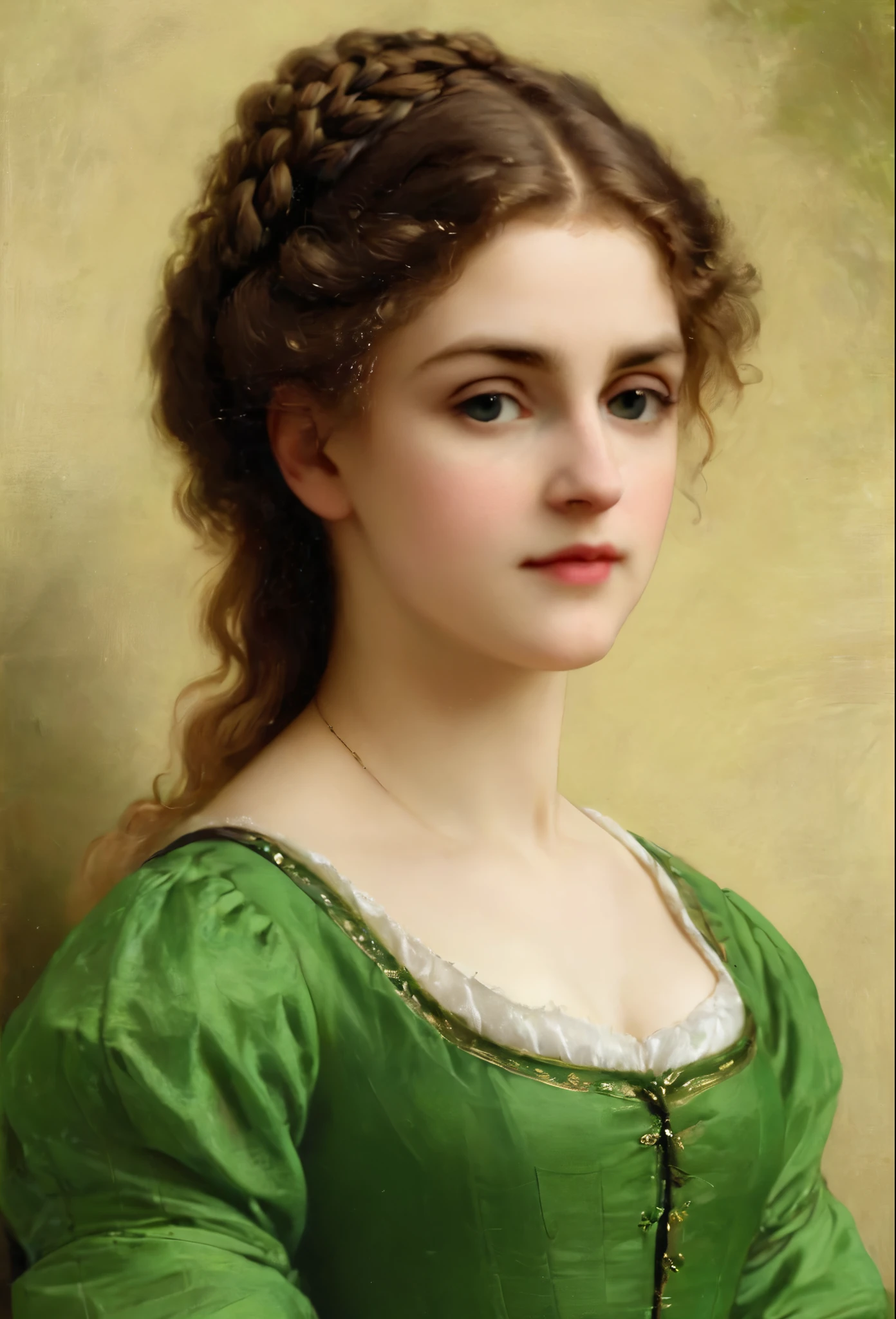 Girl in green dress,Charles Sillem Lidderdale,Based on Sophie Jumbre Anderson,Julius LeBron Stewart,Beautiful Victorian woman,Joseph Noel Paton,Portrait of a Victorian woman,Charles Joshua Chaplin,Sophie Genbre Anderson,Inspired by Julius LeBron Stewart,portrait of a princess,Victorian painting,Victorian ladies