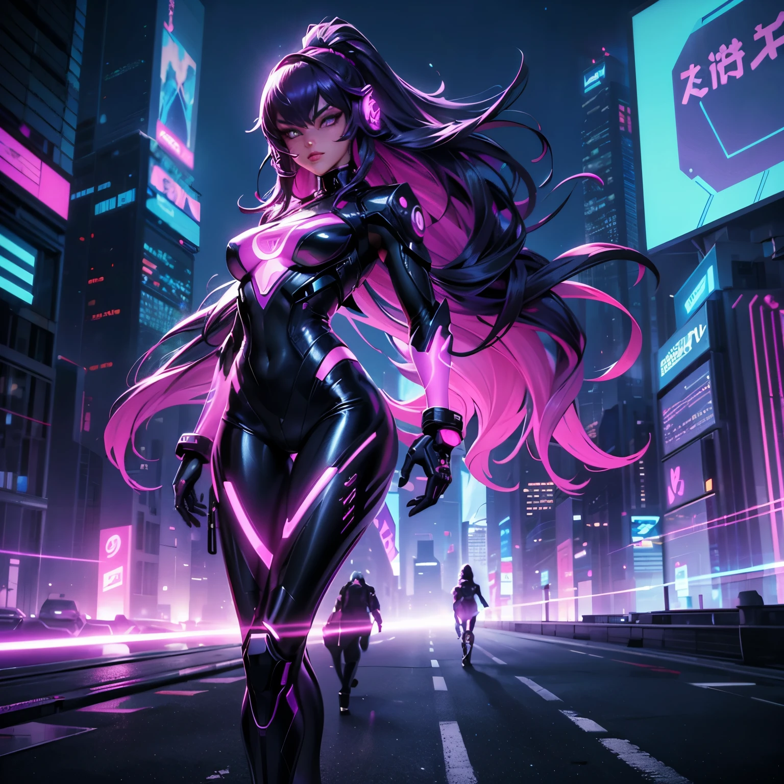 (masterpiece, top quality, best quality, official art, beautiful and aesthetic:1.2),neon lighting, (vibrant glow:1.2), dynamic colors, striking contrast, futuristic vibe, electric energy,reflective surfaces
