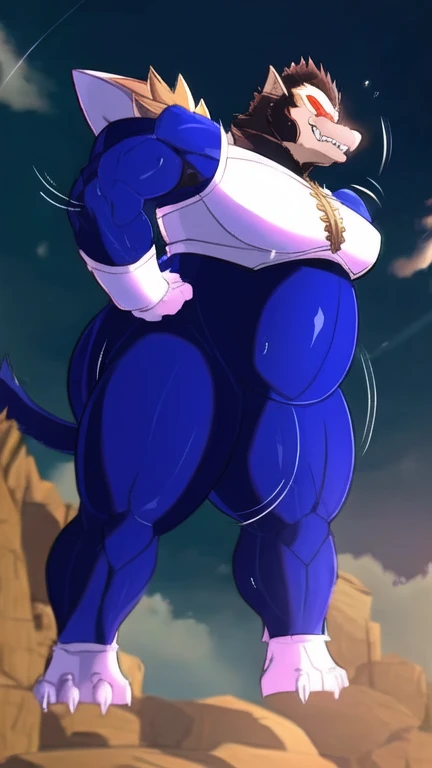 oozaru male, sexy, bara, massive lactation pecs, massive butt, massive penis bulge in pants, furry, bsft, masterpiece, best quality, extremely detailed, highly quality, 4k, sharp focus, professional, sharp focus, award winning, cinematic lighting, octane render, unreal engine, volumetrics dtx, Wallpaper, full body shot