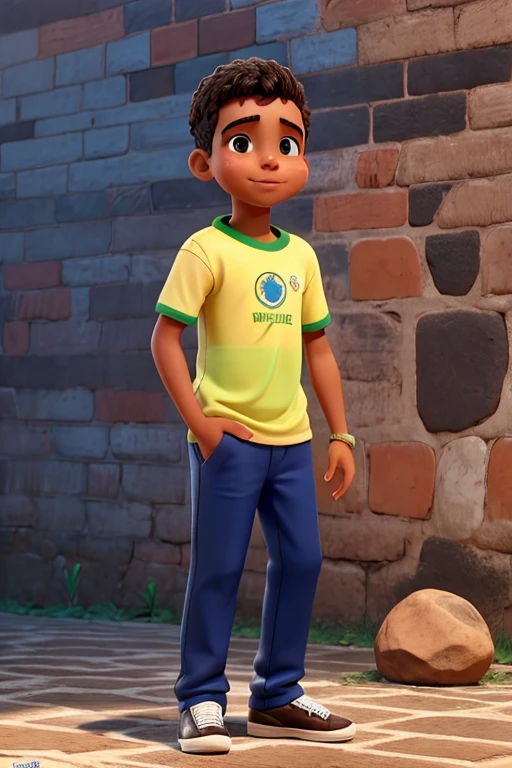 um brazileiro com camiza do brazil