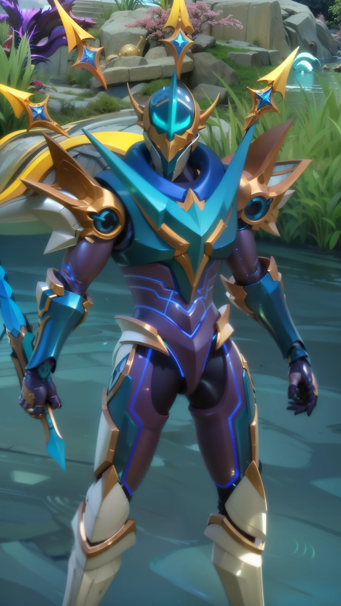 a close up of a person in a costume with a sword, sliver ice color reflected armor, draconic looking armor, energetic varia suit, cyber fight armor, intricate assasin mecha armor, tane skin, epic paladin armor, chrome outfit, water armor, shiny hi tech armor, clothed in ethereal battle armor, scarab reploid, shiny armor, 8k, ultra hd, ultra detailed texture, hyper realistic, masterpiece, detailed texture, detailed face, detailed skin, detailed lighting, (photorealistic:1.5), best quality, beautiful lighting, cinematic lighting, professional lighting, ultra highres, realistic, high quality, (realskin:1.5), extremely detailed, finely detail, ultra-detailed