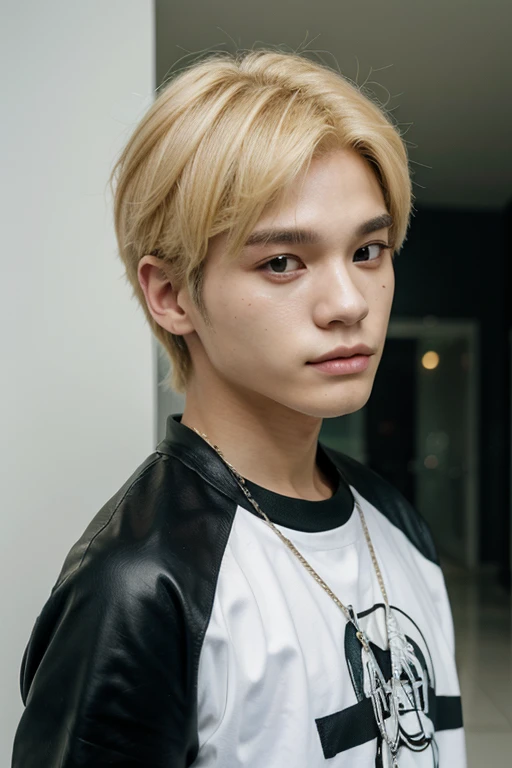 Icon do idol de kpop Taeyong do NCT com blonde hair realista 