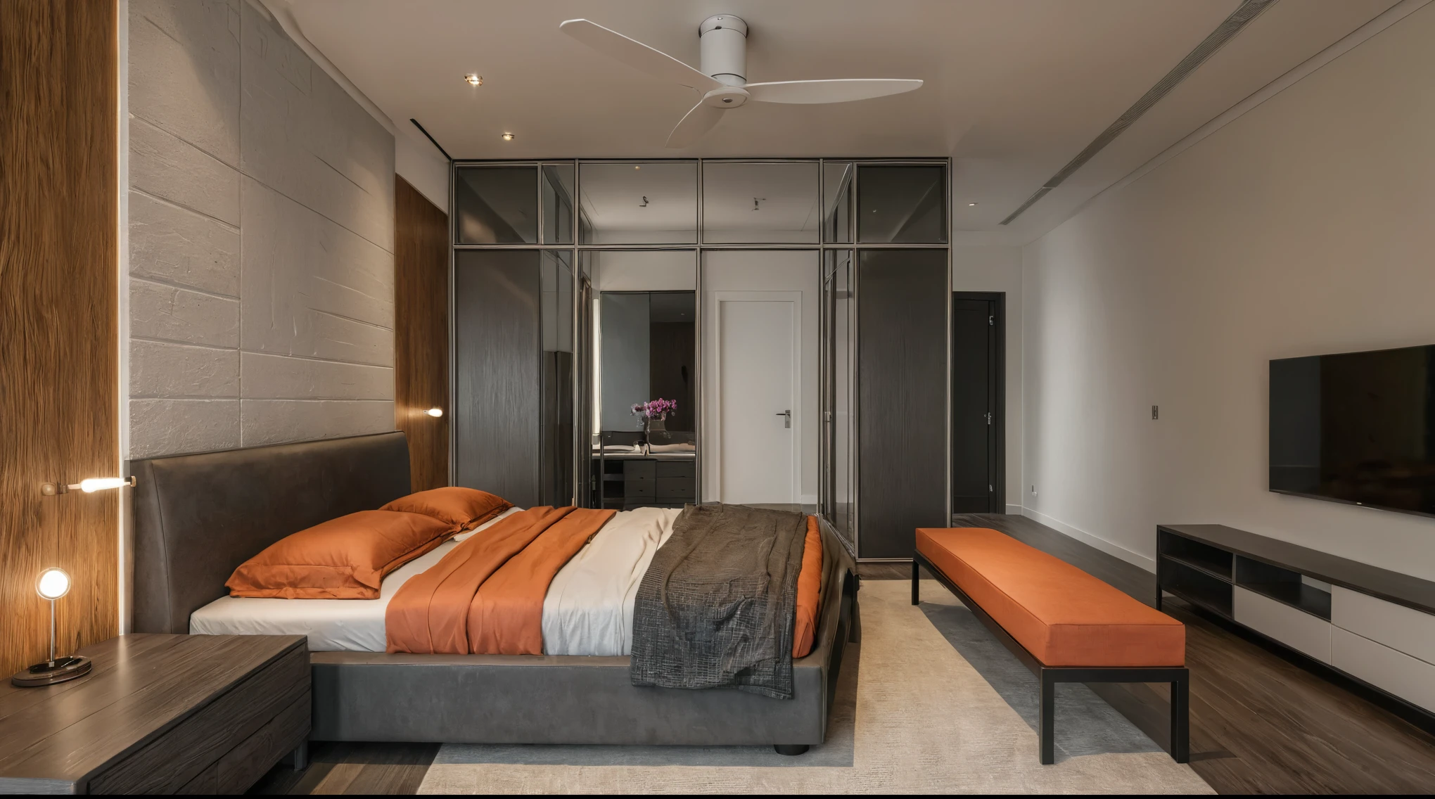 Raw photo,Masterpiece, high quality, best quality, authentic, super detail, 
interior, indoors, bedroom style modern
, (daylight:1.1), vivid colour, (realistic:1.2),