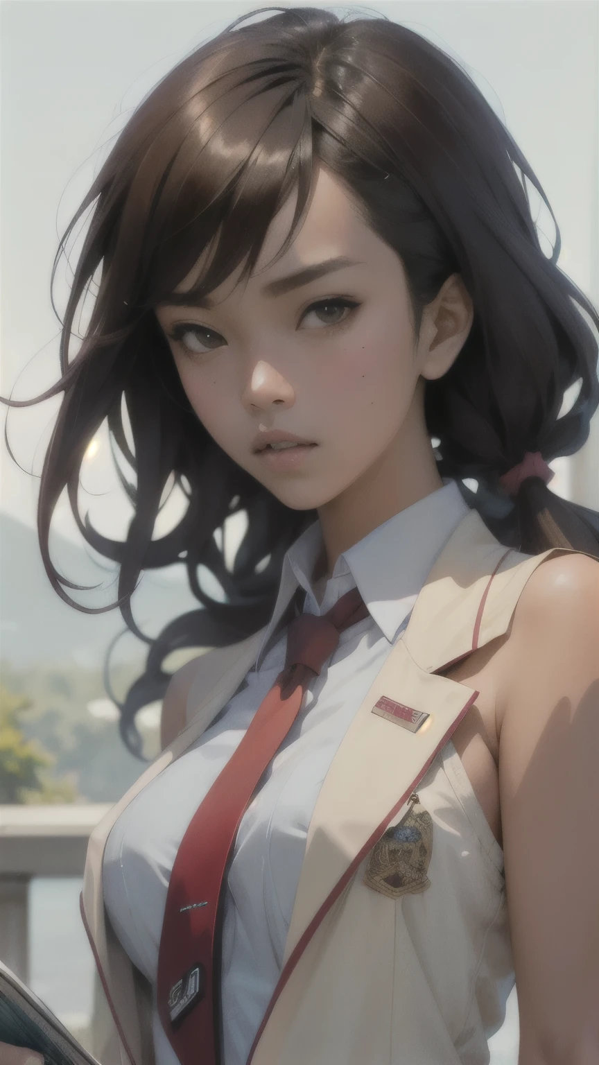 kurisu makise steins gate anime, atmospheric, elegant portrait, super highly detailed, professional digital painting, artstation, concept art, 8k, art by wlop, artgerm and alphonse mucha and eiichiro oda shinkai makoto vibrant Studio ghibli kyoto animation hideaki anno Sakimichan Stanley Artgerm Lau Rossdraws James Jean Marc Simonetti, fashion,(business suit), man