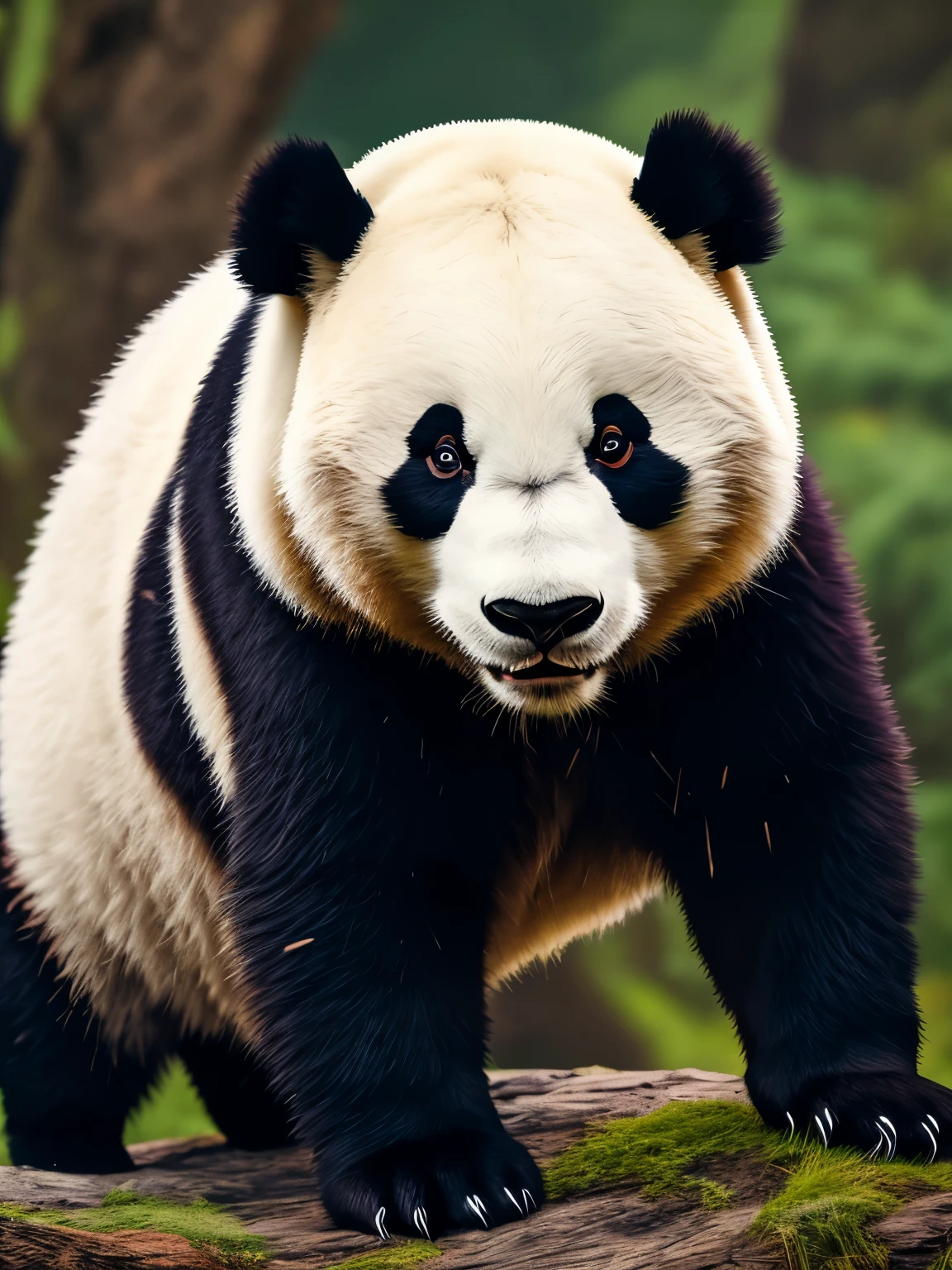 panda, ultra detailed, high quality, 8k resolution, zoom out
