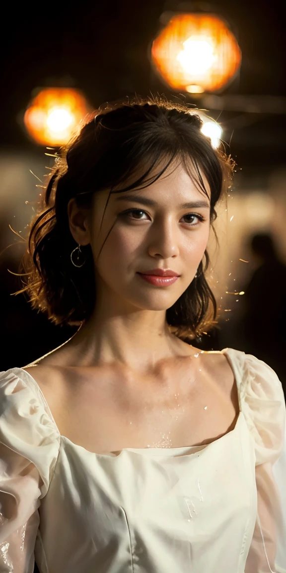 A beautiful woman,woman stands outside in the rain, sparkling skin, Ultimate luxury, Reflecting the rain, (She was drenched by the heavy rain, standing outside in open next to street light)), the most beautiful woman on earth, (Her hair is (dripping wet:1.2), She shines with natural radiance, radiant skin) , wet long hair, (Her summer dress was soaked), An amazing woman, Perfect body,Medium breasts,thin waist,long legs,Her skin was wet, (Super fine节湿裙, fabric, (Raindrops visible in the air, backlight)), (highest quality fabric texture), Wet clothes with highlights, membranous, Raindrops in the air, Splash behind, puddle(surreal , Rainy days, atmosphere ,Soft accent light, Gorgeous Rembrandt style lighting, (Rembrandt Patch)), (highest quality wet fabric texture), matte dress fabrics, Her wet hair, surreal, Decorated with long eyelashes, The color of fireflies, A world of passion. meticulous,(fine grained), (最高細節肌膚紋理桃絨毛耳垂lifelike, water droplets) ○○ res – 超high resolution , The texture is very high (Water highlight resolution), lifelike的 hands and fingers – (lifelike美丽 4k) , 8K,Extreme details, close, She looks at the camera, tease, Her perfectly sculpted lips, lifelike, Highly realistic and natural lips. she is a, Vermeer, a work of art, Tempting. pamper.Solo woman, (highest quality fabric texture), Light-colored hair, every detail,Exquisite facial features, Masterpiece – Masterpiece ○○ Quality – (best quality) ,Leica film, High quality ○○ detailed – ○○ super detailed(Super fine ), lifelike的, Very detailed(Very detailed) , meticulous, (最高细节water dropletslifelike)○○ 解析度 – ○○ 解析度超high resolution(high resolution)