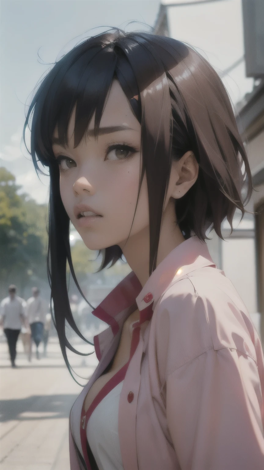 kurisu makise steins gate anime, atmospheric, elegant portrait, super highly detailed, professional digital painting, artstation, concept art, 8k, art by wlop, artgerm and alphonse mucha and eiichiro oda shinkai makoto vibrant Studio ghibli kyoto animation hideaki anno Sakimichan Stanley Artgerm Lau Rossdraws James Jean Marc Simonetti, fashion,(business suit), man, closed mouth