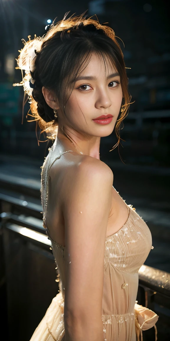 (Hayley Atwell,38years old,sexy goddess:1.3), Solo, (((Very detailed face)))), ((Very detailed eyes and face)))), Beautiful detail eyes, gigantic breasts,bubble butt,big buttocks,cameltoe,sexy pose,breasts about to burst of her clothing,wide hips,slim waist,perfect belly,perfect legs,perfect ass,perfect body ratio,cleavage,Body parts__, Official art, Unified 8k wallpaper, Super detailed, beautiful and beautiful, beautiful,masterpiece, best quality, original, masterpiece, super fine photo, best quality, super high resolution, realistic realism, sunlight, full body portrait, amazing beauty, royal crown,dynamic pose, delicate face, vibrant eyes, (from the front), She wears see-through
red goddess suit, (((see-through clothing,crater nipple,no panties:1.2))),red and black color scheme,in the garden of royal temple, (((golden ratio body))),brown curly hair、blunt bangs, detailed face, detailed complex busy background, messy, gorgeous, milky white, highly detailed skin, realistic skin details, visible pores, clear focus, volumetric fog, 8k uhd, DSLR, high quality, film grain, fair skin, photo realism, lomography, futuristic dystopian megalopolis, translucent