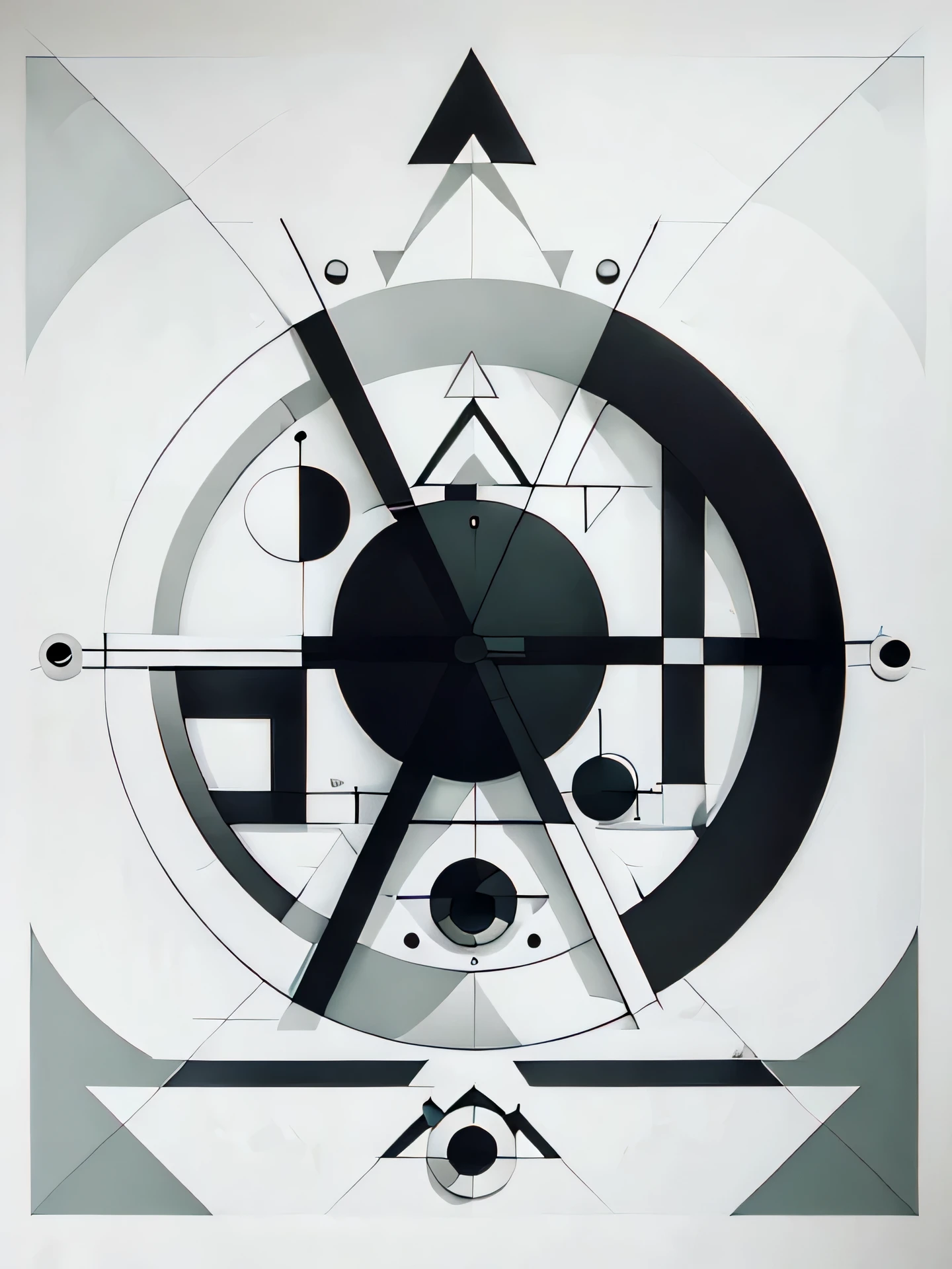 bauhaus, geometry, design, colorful, poster, no frame, high contrast, eyes