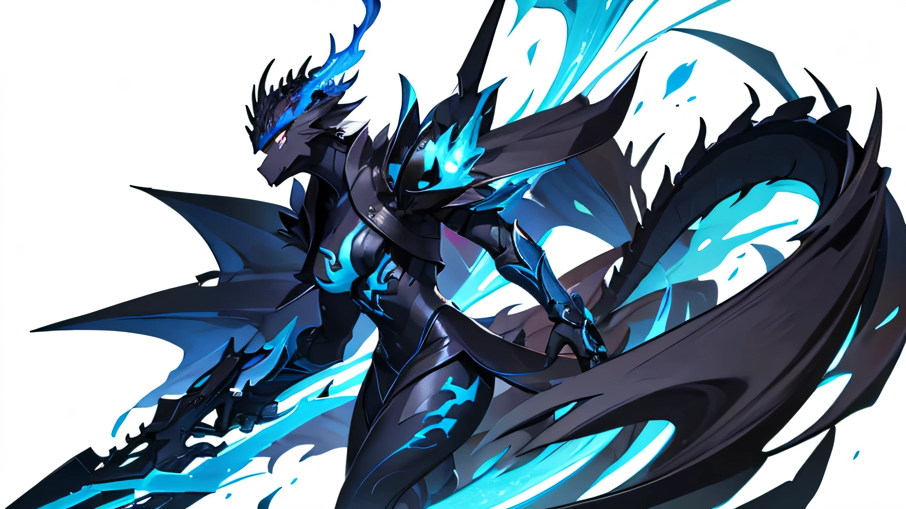 Black Dragon, blue flame