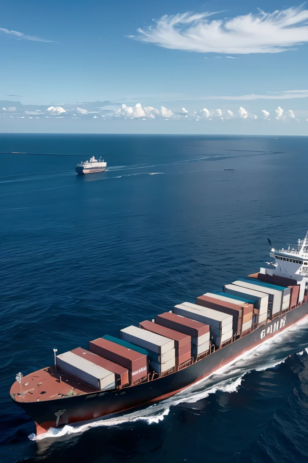 The cargo ships need to travel at the same angle in the sea,The cargo ship must be complete