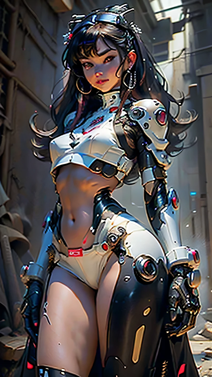 Princess Adamma, Woman body defined thick thighs cybernetic body parts, short underwear