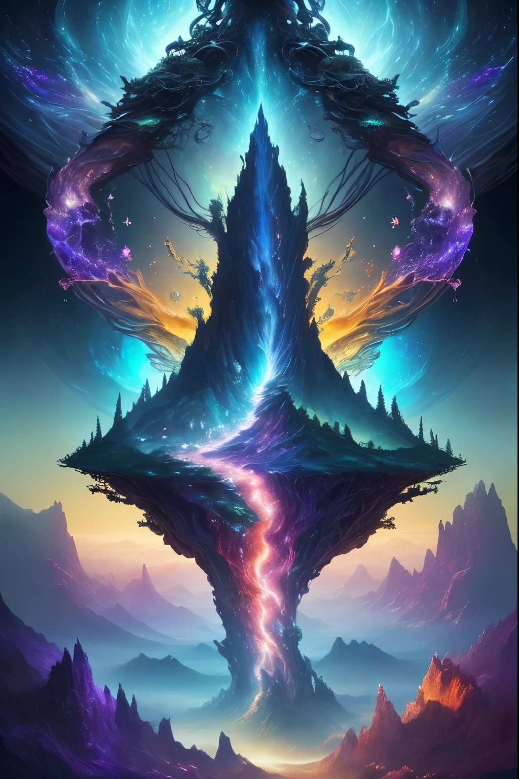 highres,masterpiece:1.2,hdr,ultra-detailed,realistic,extremely detailed world,limitless possibilities,vibrant colors,awe-inspiring landscapes,surreal creatures,majestic mountains,endless galaxies,seamless transitions,fantastic realms,immersive experience,dreamlike atmosphere,mythical beings,fantastical architecture,wondrous journeys,ethereal beauty,magical elements,mind-bending visuals,breathtaking vistas,otherworldly charm,unbounded imagination,mesmerizing spectacle,luminous skies,enchanted forests,spellbinding scenes,intricate details,fluid motions,infinity loops,dynamic compositions,sublime interactions,stellar lighting,euphoric harmony,harvesting dreams,distorted realities,cosmic wonders,limit-breaking artistry
