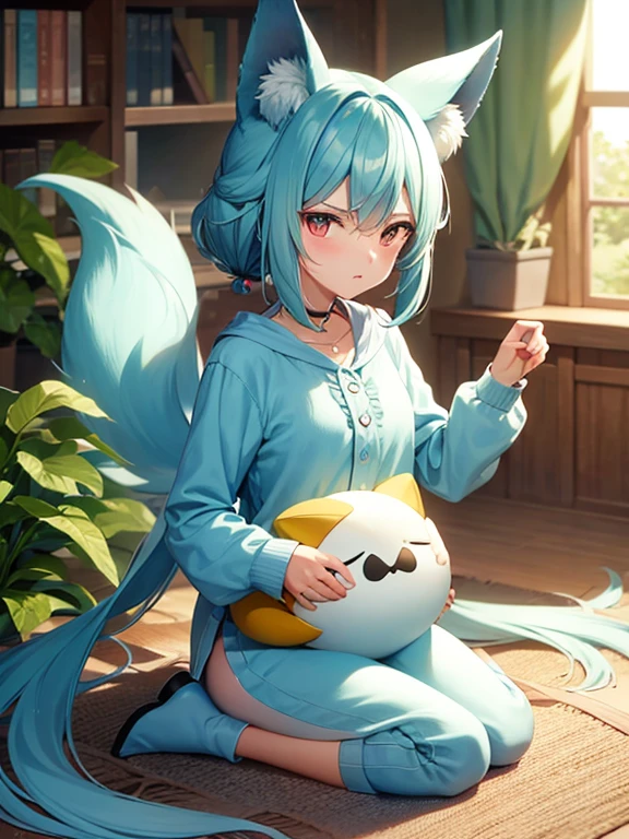 ilustacion realista de una Linda criatura de conejito, fantasy that looks like an angry Pokémon
