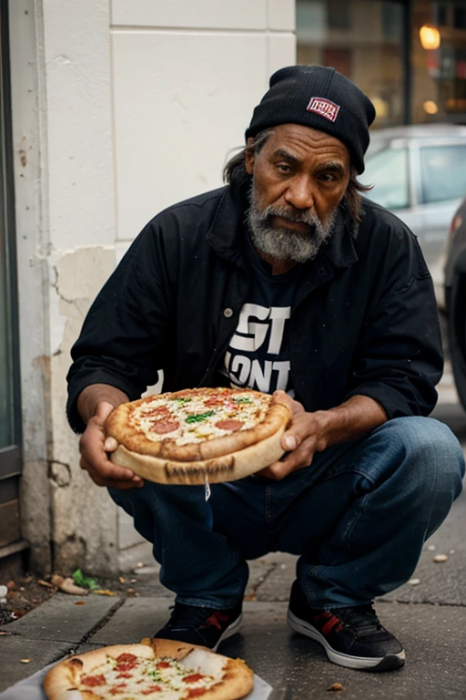 give the homeless man pizza