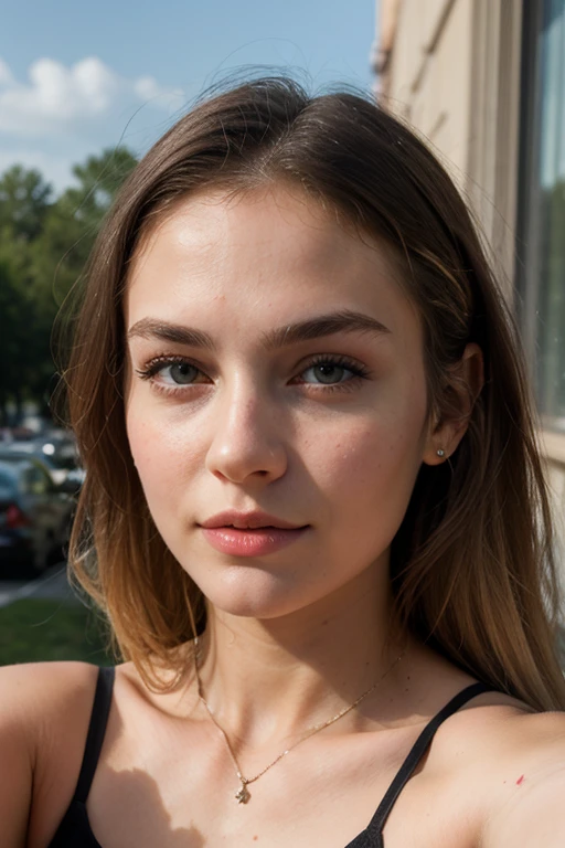 ((best quality)), ((masterpiece)), (detailed),  slavic , blondie , , realistic, girl making selfie