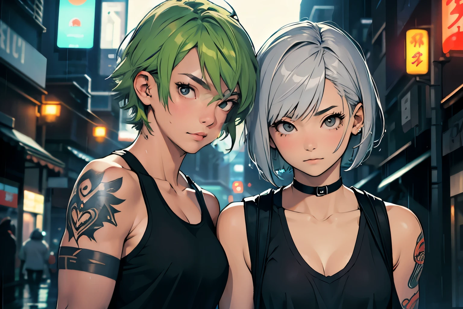 green hair