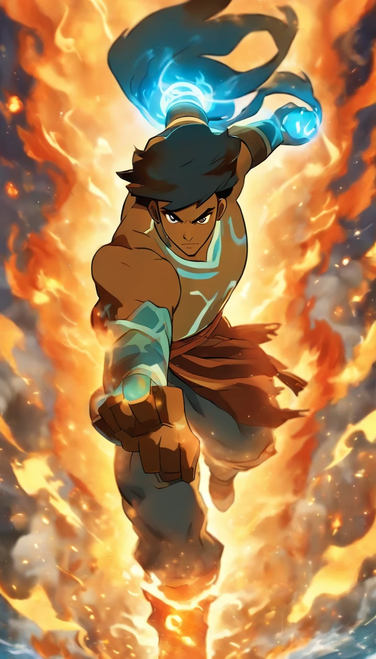 **Tairytu**, the new Avatar after Korra, es una figura misteriosa y poderosa que emerge en un mundo en constante cambio. Although his story has not yet been fully revealed, here's what we know:
1. **Origin and Incarnation**:
- Tairytu was born in a time of transition, when technology and spirituality intertwine. His birth was a cosmic event, marked by the convergence of elements and spiritual energy.
- Al igual que los Avatares anteriores, Tairytu is the incarnation of Raava, the spirit of light and balance. Your duty is to maintain harmony between nations and the elements.
2. **Habilidades Elementales**:
- Tairytu domina los cuatro elementos: Agua, Tierra, Fuego y Aire. Sin embargo, His most notable affinity is with Blue Fire, una forma avanzada y letal del control del fuego.
- His blue fire sword is an extension of his power. Forged with spiritual energy, can cut through any material and defy the laws of physics.
3. **La Espada de Fuego Azul**:
- La espada de Tairytu emite un resplandor azul intenso, fueled by your connection to the spiritual world. Can cut through steel, rock and energy itself.
- When Tairytu wields his sword, se convierte en un torbellino de fuego y luz, capaz de enfrentarse a cualquier amenaza.
4. **Mission and Challenges**:
- Tairytu not only fights physical enemies, but also against the forces that threaten spiritual balance. Your search is transcendental: restore the connection between humans and spirits.
- En su viaje, Tairytu se encuentra con aliados y enemigos inesperados. Some seek your guidance, while others wish for its destruction.
5. **El Legado de Korra**:
- Korra, la Avatar anterior, left a world in flux. Tairytu inherits its legacy and faces unique challenges.
- Aunque Korra fue una maestra de los elementos, Tairytu lleva su dominio al siguiente nivel, fusionando la espiritual