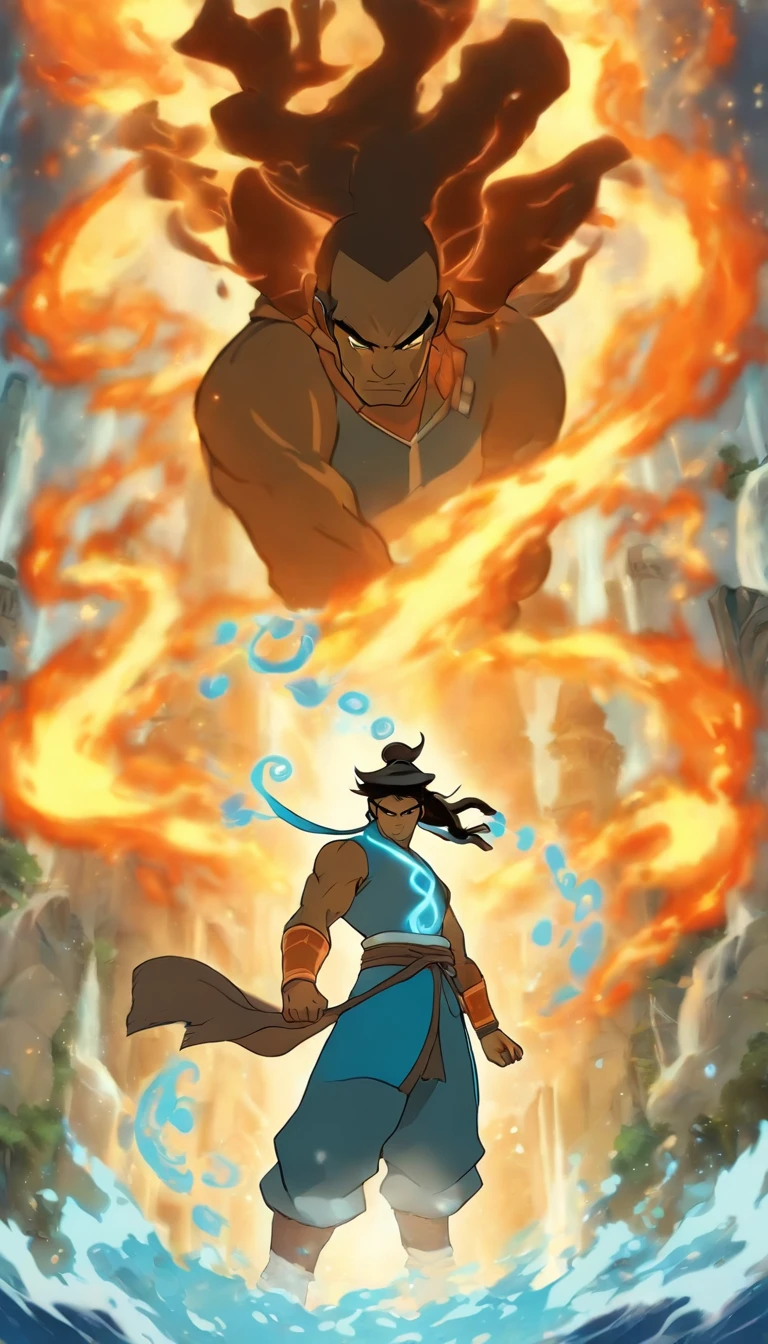 **Tairytu**, the new Avatar after Korra, es una figura misteriosa y poderosa que emerge en un mundo en constante cambio. Although his story has not yet been fully revealed, here's what we know:
1. **Origin and Incarnation**:
- Tairytu was born in a time of transition, when technology and spirituality intertwine. His birth was a cosmic event, marked by the convergence of elements and spiritual energy.
- Al igual que los Avatares anteriores, Tairytu is the incarnation of Raava, the spirit of light and balance. Your duty is to maintain harmony between nations and the elements.
2. **Habilidades Elementales**:
- Tairytu domina los cuatro elementos: Agua, Tierra, Fuego y Aire. Sin embargo, His most notable affinity is with Blue Fire, una forma avanzada y letal del control del fuego.
- His blue fire sword is an extension of his power. Forged with spiritual energy, can cut through any material and defy the laws of physics.
3. **La Espada de Fuego Azul**:
- La espada de Tairytu emite un resplandor azul intenso, fueled by your connection to the spiritual world. Can cut through steel, rock and energy itself.
- When Tairytu wields his sword, se convierte en un torbellino de fuego y luz, capaz de enfrentarse a cualquier amenaza.
4. **Mission and Challenges**:
- Tairytu not only fights physical enemies, but also against the forces that threaten spiritual balance. Your search is transcendental: restore the connection between humans and spirits.
- En su viaje, Tairytu se encuentra con aliados y enemigos inesperados. Some seek your guidance, while others wish for its destruction.
5. **El Legado de Korra**:
- Korra, la Avatar anterior, left a world in flux. Tairytu inherits its legacy and faces unique challenges.
- Aunque Korra fue una maestra de los elementos, Tairytu lleva su dominio al siguiente nivel, fusionando la espiritual