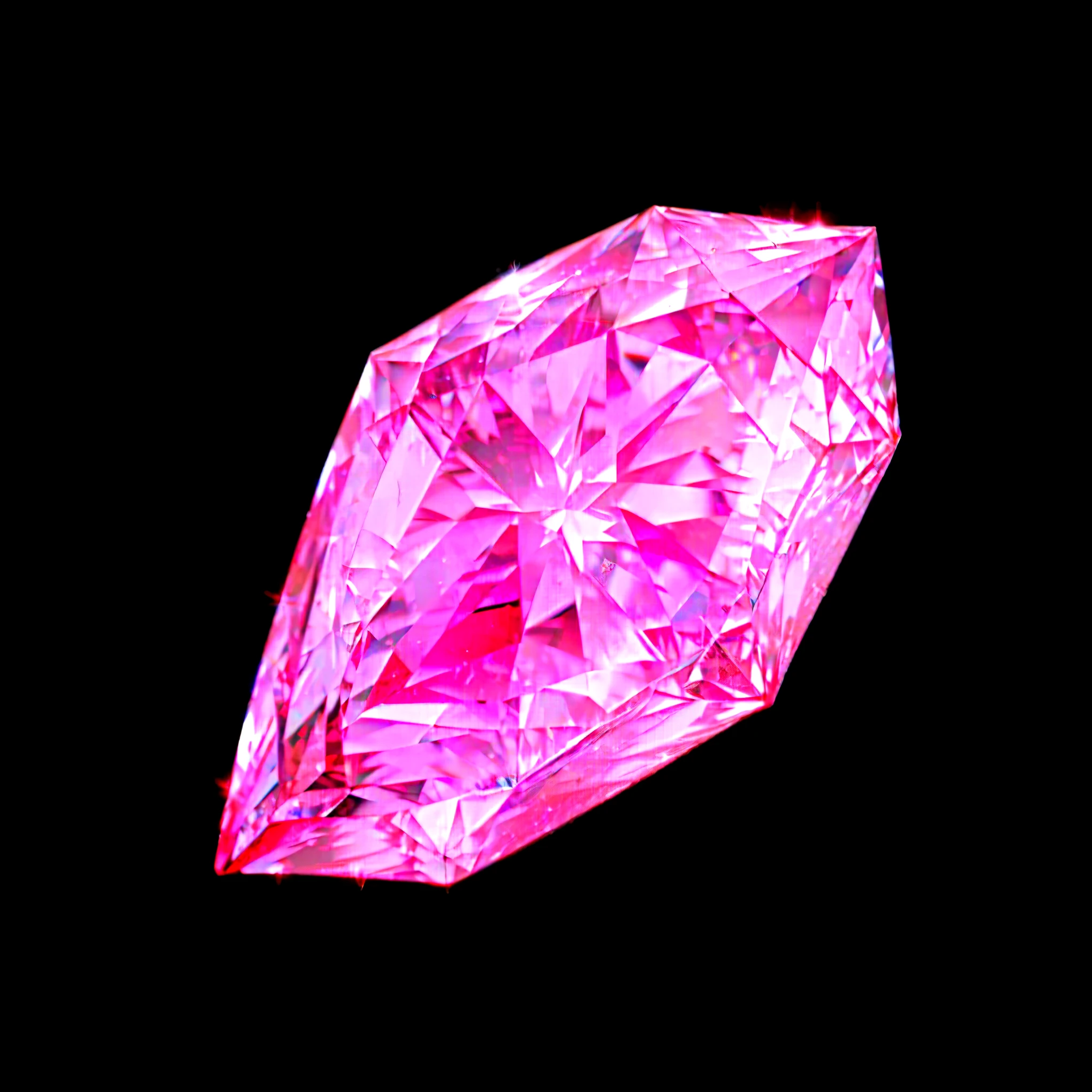 high quality,masterpiece,最high quality,exquisite,Red crystal on black background,crystal,jewelry,diamond,Pink,scarlet,Blood red,粉diamond,Twinkle light,Looks solid,Aggressive,sharp,Looks dangerous,Very beautiful。