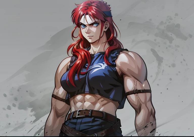 Mulher,ruiva, musculosa
