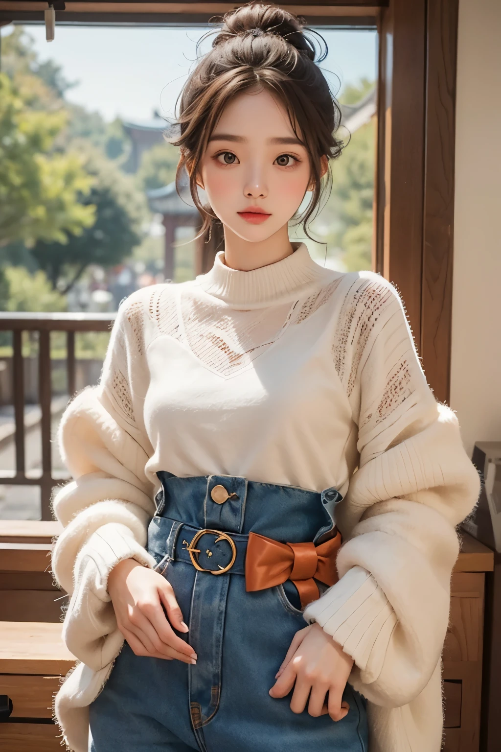 masterpiece, best quality, 8 thousand, 24 years old, photo beast, absurd, award-winning portraits, pure, korean beauty, spring, A colorful and stylish room, laces, cute, right, healthy, Beloved, perfect hands, Innocent Girl, fluttering hair, Random Actions, 무작위 clothes, (clothes:random multi color), Popular hairstyles in Korea,