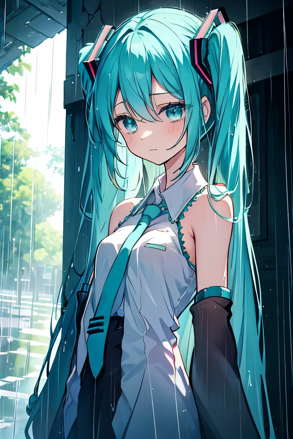 Under the Rain　Sing as if screaming　Hatsune Miku Song of sadness and farewell　Seem into my heart Chasing Your Dreams　The sound of the rain pushes you forward　shed tears in the rain　Sing as if screaming　Hatsune Miku Song of Love and Hope　I’m so excited, I want to reach someone’s heart　This feeling in the rain　Get stronger

In the rain　Sing as if screaming　Hatsune Miku Song of Solitude and Courage　Pushing my back, holding the key to open the door to tomorrow, in the rain　Believe in yourself, even in the rain　Sing as if screaming　Hatsune Miku Sadness and Sorrow　With the song that blooms in my heart　small flower in the rain　Growing in the rain　Sing as if screaming　Hatsune Miku: The Road to the Future　dream while thinking about someone　Gentle feelings in the rain　Get stronger