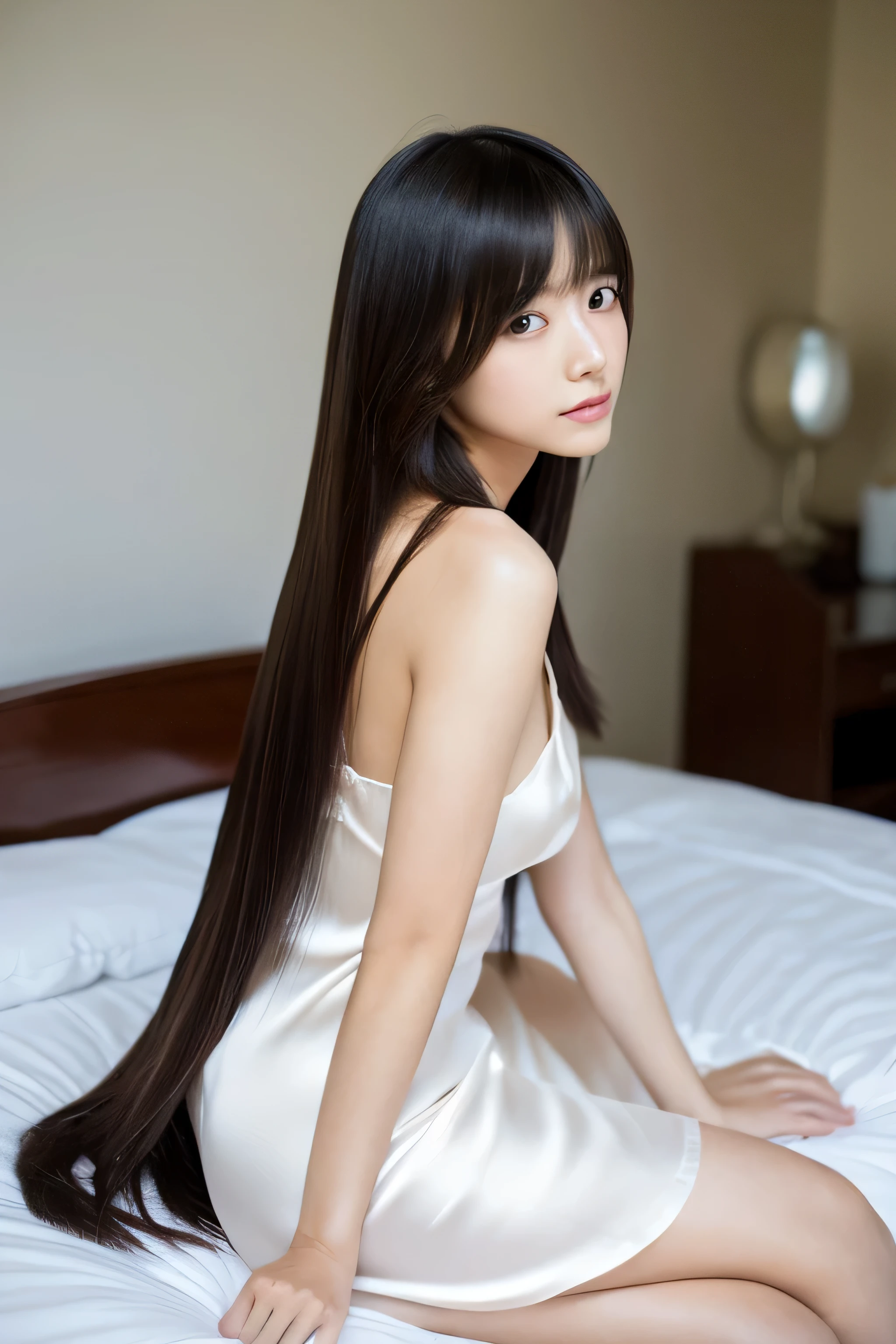 (masterpiece:1.2), Super detailed, ultra high resolution, (realistic, photo realistic:1.37), High resolution raw color photos, professional photos, highly detailed face, very fine eyes, highly detailed skin, very thin fingers, highly detailed nose, highly detailed mouth, perfect anatomy, highly detailed background, 1 female, 30 year old female, japanese woman, (thin:Weight 1.0), (bob hair, straight hair、bangs:1.3, brown hair), (flat chest:1.3), NSFW, (white blouse, shibari, (in an abandoned wooden hut), snow mountain, (((dorsal position、From the back、doggystyle, pov))),