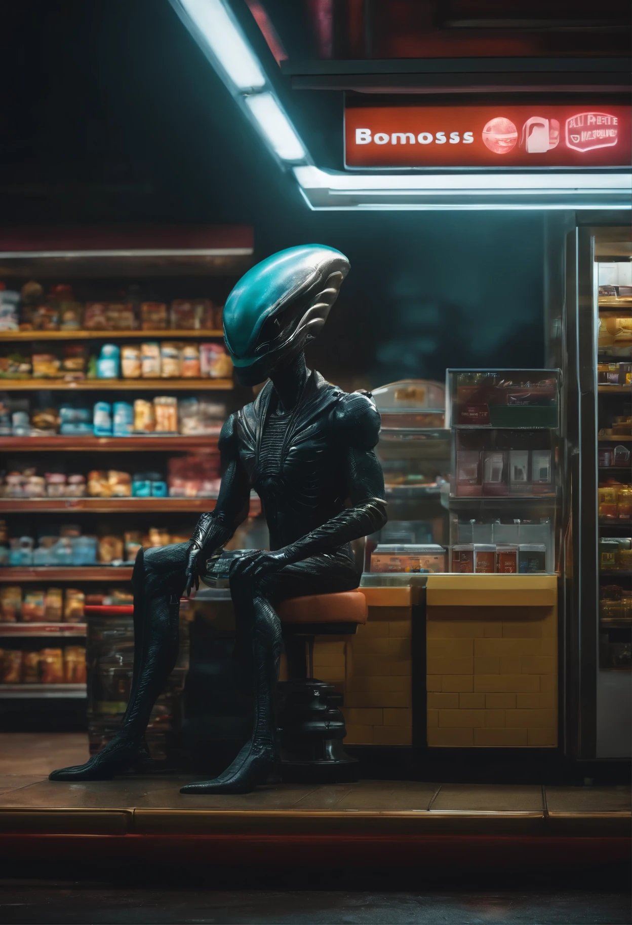 Property convenience store,Alien Boss,dark style