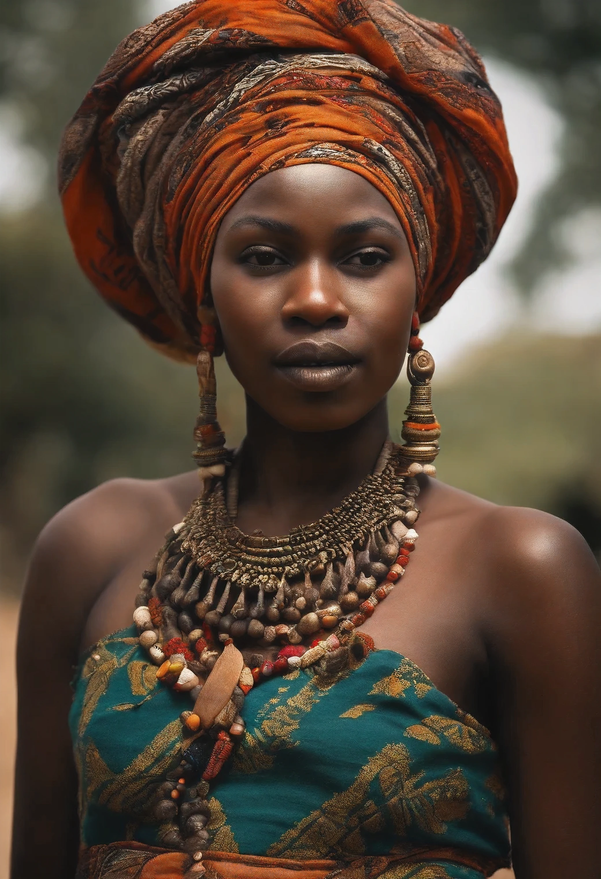 close-up da MULHER africana negra persa dos tempos antigos, muito realista , cheveux noirs avec turban, textura natural da pele, 24mm, Texturas 4k, soft cinematic light, Foto bruta, fotorrealismo, fotorrealista, complexo, elegante, altamente detalhado, sharp focus, ((((((cinematic appearance)))), tons doux, detalhe insano, detalhes intrincados, hiperdetalhado, Baixo contraste, soft cinematic light, Cores escuras, exposure mix, HDR, faded An image of a stunning black woman depicted in vibrant colors and patterns, celebrating her African heritage. A obra de arte apresenta detalhes intrincados e pinceladas ousadas, capturing the essence of her beauty and radiance. The image is ideal for a contemporary, culturally inspired piece of wall art. oil painting of a young and very beautiful Hausa woman, em frente a um mercado, roupas coloridas ricas, turbante e joias hausa douradas, fechar-se, pose e atitude reais