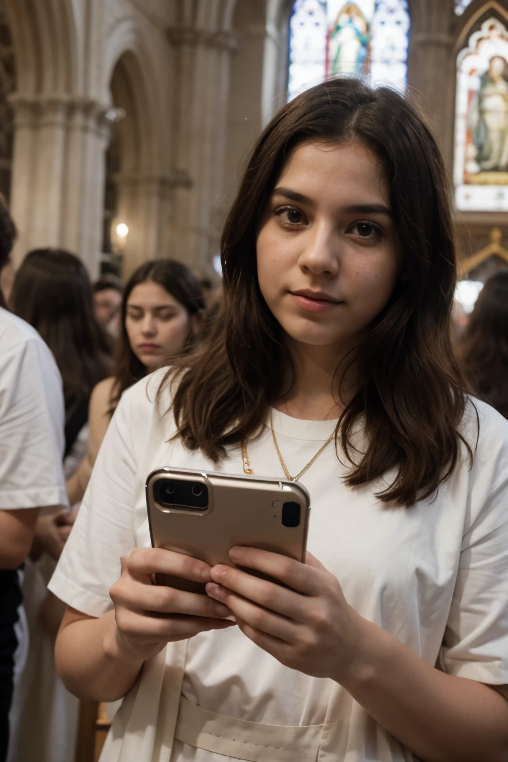 The young people who do catechesis at the Santo Antônio de Pádua parish participated, durante a semana santa, da PASCON (organization responsible for taking photos during mass).
Do you want to post a photo on the Church's Instagram thanking them for their collaboration and you want it to include young people, jesus, fotos e a mensagem no banner.
Create for me