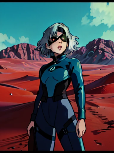 masterpiece, best quality, high quality, absurdres, illustration, film grain, chromatic aberration, dramatic lighting, (high resolution,masterpiece, ultra best quality, insanely amazing hyper fine extremely detailed, official:1.4)
(solo girl, female),(eye patch on left eyes ),((solo girl)),
((punk outfit )),((short silver hair ))++++, dynamique pose, full body, look at viewer, front pose
break
in the style of a 80's movie and japan animation,(( inspired by dune, nausicaä of the valley of the wind, trigun, akira),(masterpiece:1.5, best quality:1.5),(red sand desert), (red desert landscape), ruine in backgournd, amazing, beautiful detailed, extremely detailed wallpaper, extremely detailed CG unity 8k wallpaper, extremely delicate and beautiful, finely detailed, extremely detailed wallpaper, official art, detailed background, beautiful detailed shadow: 1.5, cinematic lighting, backlight),