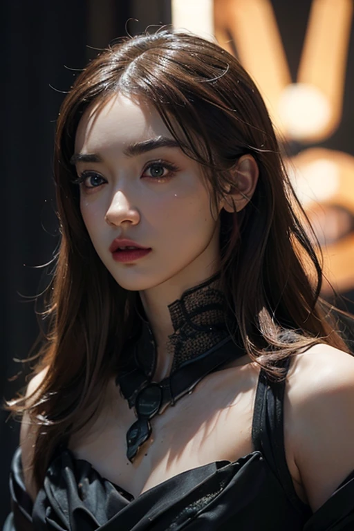 Roughcraft's Worldから来た女性のエイリアン, Super detailed artistic photography, midnight aura, night sky, Detailed gorgeous face, dream-like, shine, with backlight, Glamour, sparkling, (very detailed face and eyes:1.2), (High resolutionの光る赤い目:1.4), perfect anatomy, (Beautiful toned body:1.5), (Moisturized skin:1.2), no makeup, (Bear:1.1),(thick eyebrows:1.2), long canines. Smooth, extRa High resolution, 8K, unreal engine 5, super sharp focus, Art by Alberto Seveso, art germ, Barbaric, SF, Complex芸術作品の傑作, evil, Matte Movie Poster with Image, golden ratio, Trending on CGsociety, Complex, wonderful, Trending with ArtStation, author: art germ, H. R. Giger and Beksinski, very detailed, Roughcraft's World, cthulhu, vibration, drawing cinematic characters, Ultra high quality model, cinematic quality, Detail up, (Complex details:1.2), High resolution, High resolution, draw faithfully, (thick eyebrows:1.2), (big scarlet eyes:1.3)