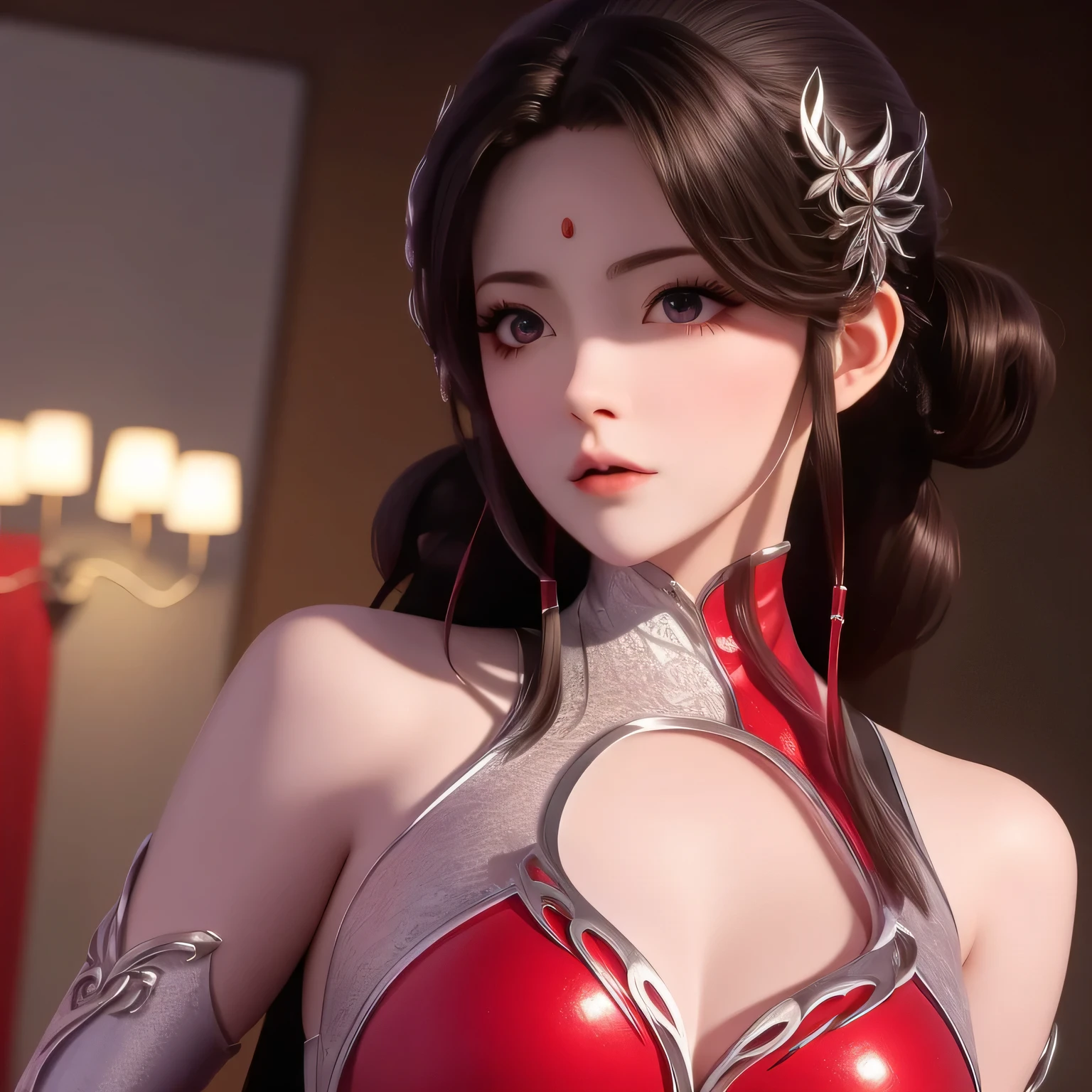 a woman in a lingersuit posing for a picture, big , full body, beautiful alluring anime woman, seductive anime girl, ig model | artgerm, seductive. highly detailed, trending on cgstation, extremely detailed artgerm, beautiful realistic upper body, sexy pose, photorealistic perfect body, on a mannequin. high quality, range murata and artgerm