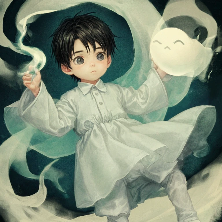 Little boy ghostly