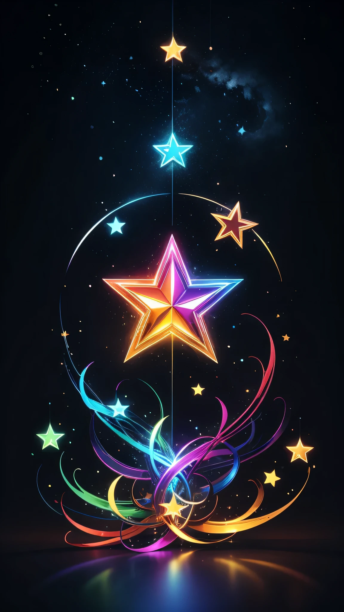 Logo for a company that's one glowing multicolored star