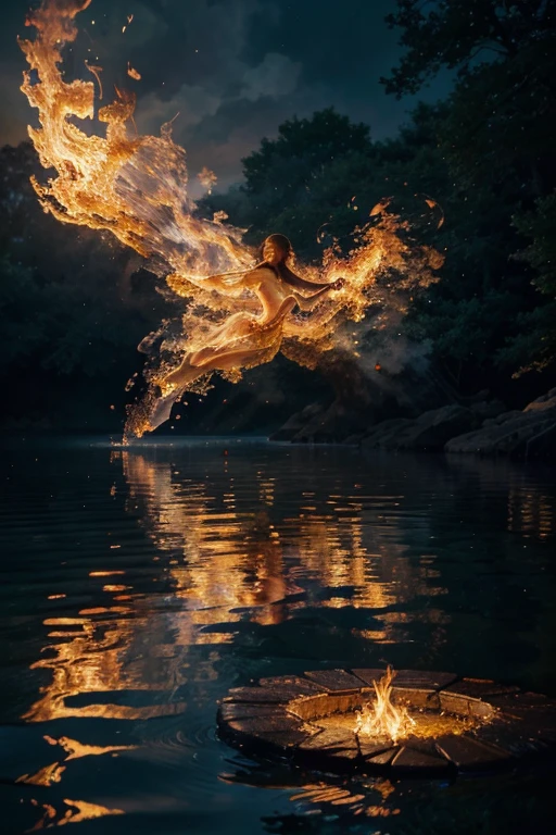 best quality,4k,8k,highres,masterpiece:1.2,ultra-detailed,realistic,photorealistic:1.37,circle,water,blue,fire,air,half,half,circle floating,materials,illustration,contrast between water and fire,impressive,ethereal glow,detailed droplets on the surface of water,blazing flames with intricate details,smooth and fluid motion of the circle,translucent qualities of water,dynamic movement and glowing embers of fire,subtle reflections and refractions,gradual transition between water and fire,soft and vibrant colors,seamless integration of the elements,harmonious composition of the circle,mesmerizing and dreamlike atmosphere,sublime and enchanting,perfect balance between serenity and intensity,colorful spectrum of emotions,ethereal and otherworldly,illuminated by a soft and warm light,depth and dimensionality,intricate patterns and textures,artistically captivating,fluid and graceful,suspended in mid-air,creating a sense of wonder and awe.