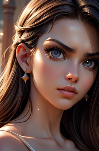 ((obra de arte)), ((Melhor qualidade)), ((hiper-detalhado)), (full medium shot:1.7), (aerial shooting:1.0), (front lighting:1.0), (Macro view:1.4) , (Arte CGI), (angry expression:1.2), a imagem de uma jovem de 27 anos. Onde a imagem deve estar em close, captured at a specific oblique angle. hidden facelift Eyebrows are well shaped and lips are thin, Com luz, expressive and mid tones. Just delicate lips, Ligeiramente revirado, com narizes discretos. so beautiful and pleasant, como um brilho brilhante em seus dentes. Sua pele fica clara e luminosa, as it is flawless and naturally radiant. She expresses herself in her own light, furioso e confiante, conveying a feeling of fury and perseverance, como uma voz convencida e envolvente. Certifique-se de que a imagem capturada tenha toda a sua beleza e personalidade motivadora, with accurate and realistic details with your vision and facial expression
