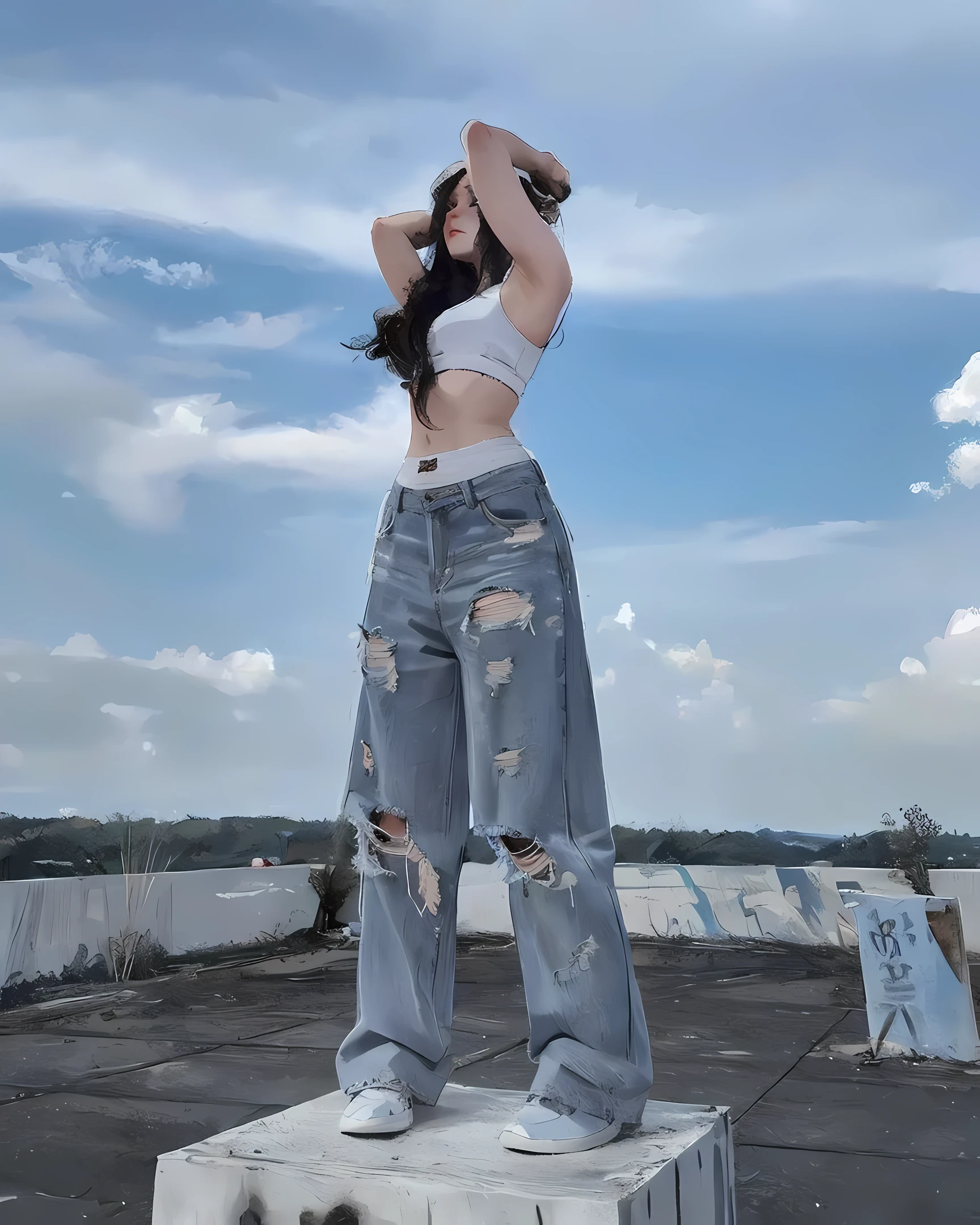 (masterpiece:1.2, best quality), (real picture, intricate details), 1lady, solo, upper body, casual, long hair, minimal makeup, natural fabrics, close-up face, coquette, e-girl