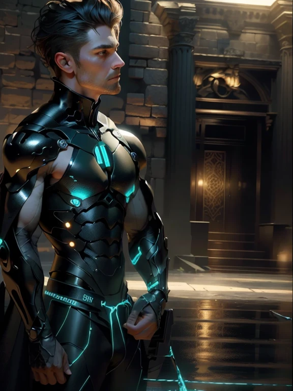 **3D appearance, A stunning full body portrayal of Gerrard Butler as Leonidas in the 300 movie in the midst of an intense nighttime battle. nightmare. Cyberpunk. ray. The dynamic composition showcases powerful, fluid movements, with soft tones that heighten the dramatic action. stunning, Surreal, cinematic lighting, cinematic photo, Extremely detailed and complex, VFX volume fog around, night time, super max, Surreal, super detailed, high contrast, Rtx on, HDR, photography, realistic, dof on, fov on , motion blur, lens flares on, 50mm Prime f/ 1. 8, White balance, Super resolution, Megapixels, ProFoto RGB, VR, tall, epic, Half Backlight, Backlight, natural lighting, incandescent lamp, fiber optics, ambient lighting, cinema lighting, studio lighting, soft lighting, volumetric, contrast, dark lighting, accent lighting, projection global illumination, screen space global illumination, ray tracing global illumination, red light, 45% cold color grading, Optics, Scatter, shine, Shadows, hyperrealism, Caustic water, refraction water, exquisite detail, intricately detailed, ultra-detailed photography, high-sharpness, high reflection, award-winning photography