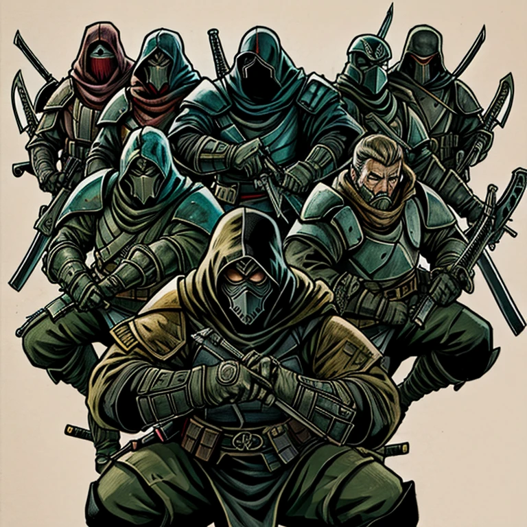 Guerreiros, gangsters, bounty hunters, soldados, ninjas, artistas marciais, samurais, assassinos