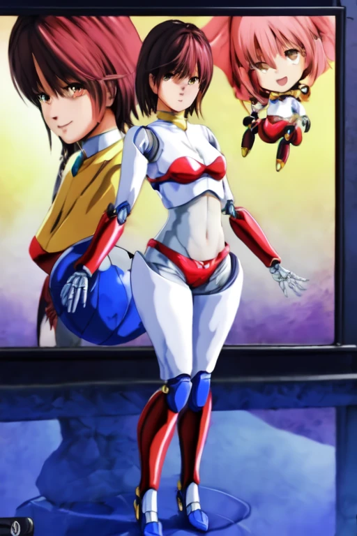 name,
(highest quality, masterpiece, Raw photo),
A girl whose whole body is mechanical,
alone,
looking at the viewer,
smile,
master piece,
full body shot,
ball jointed doll,
Everything except the face is a machine,
White frame except for face