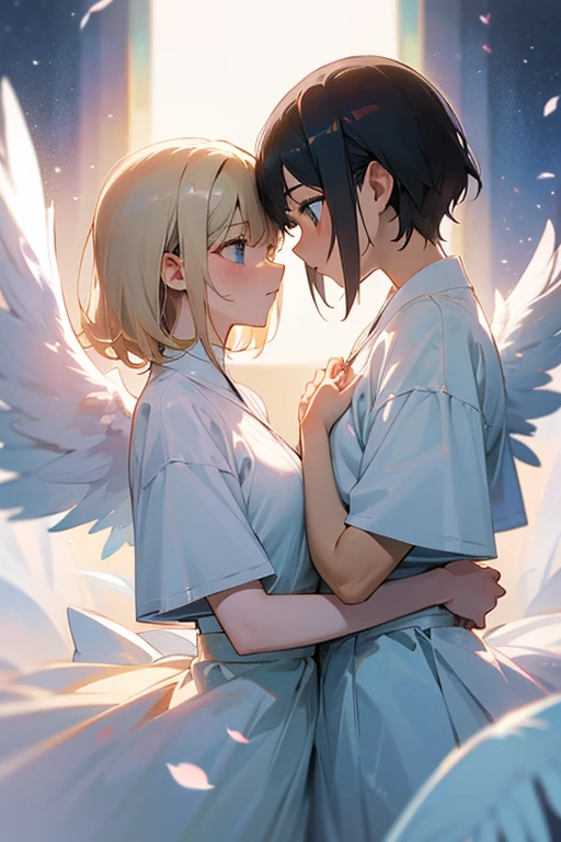 lesbian couple、Angel、cute、3×3